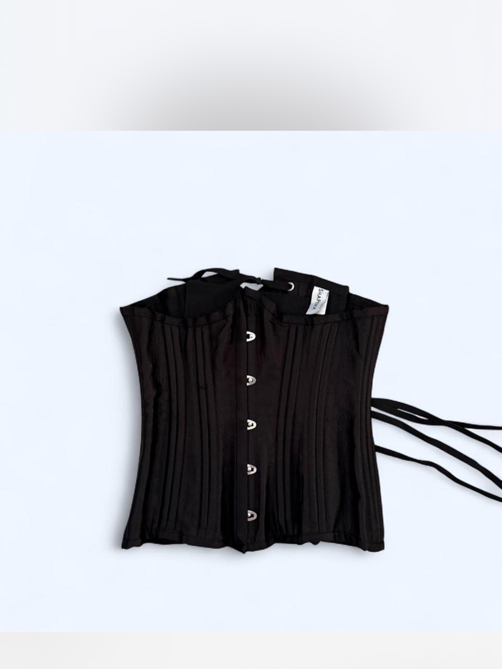 Black underbust cinched corset size small